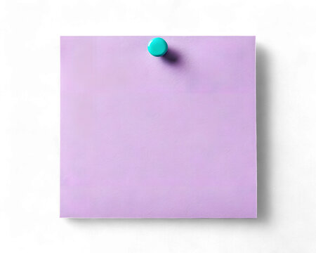 A blank yellow sticky note is pinned to a board, ready for a reminder or message