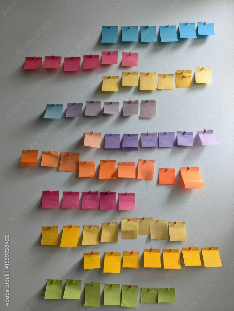 Poster Daily Gratitude Habit Building Displayed on a Colorful Paper-Style Timeline in a Workspace