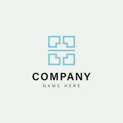 Obraz premium Abstract company logo design with vector icon representing modern business and technology concepts for web and marketing use