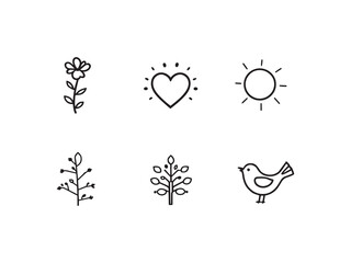 decorative home wall decals elegant outline vector art