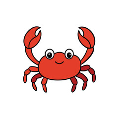 crab cartoon isolated on white