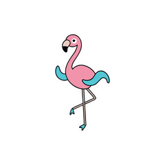 pink flamingo vector illustration