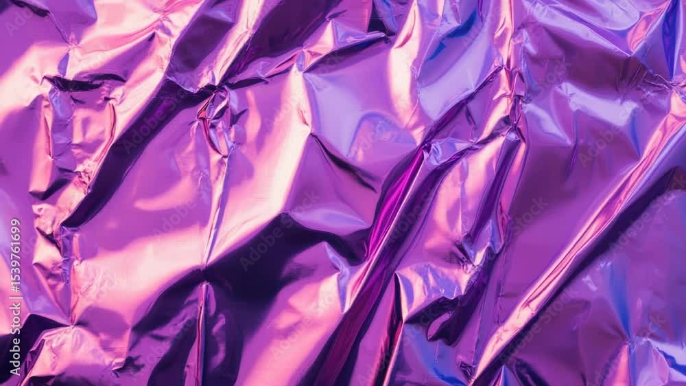 Poster a close-up view of a purple foil sheet with intricate details