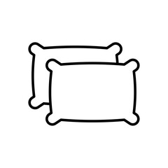 Vector line icon related to bed pillows. Perfect Line. Editable Stroke.