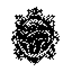 Dark Aesthetic Dithering Graphic Element