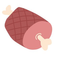 Roast beef illustration 