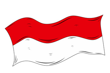 Naklejka premium red and white Indonesian flag