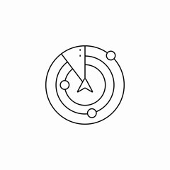 radar location icon sign vector
