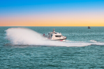 Naklejka premium Coast Guard ensures safety at sea