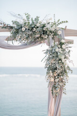 Ceremony, arch, wedding arch, wedding, wedding moment, decorations, decor, wedding decorations, flowers, chairs, outdoor ceremony in the open air, bouquets of flowers