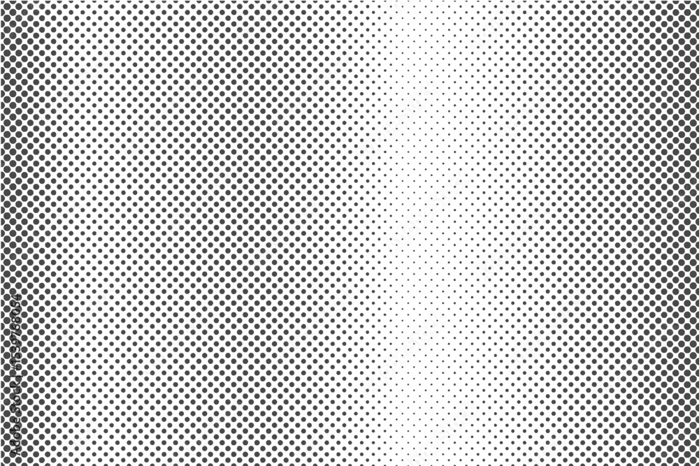 Poster halftone dotted background. retro striped texture. monochrome gradation effect. vector pattern