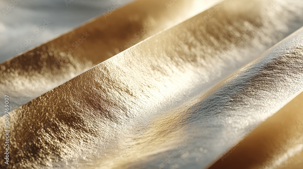Poster metallic gold abstract texture with smooth gradient transitions and subtle reflections, minimalist l