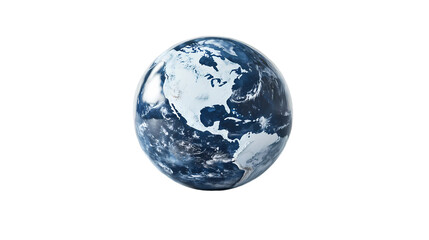 Fototapeta premium Detailed Earth Globe Render North America Atlantic Ocean isolated on transparent background