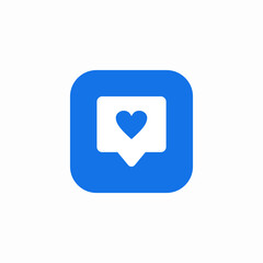 Fototapeta premium heart notification message icon sign vector