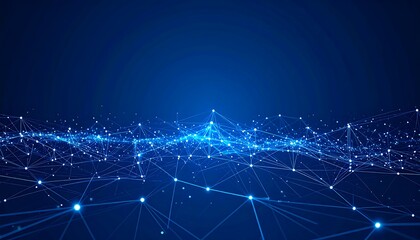 Abstract Blue Network Connection.