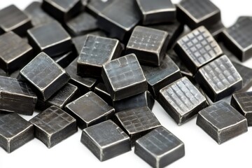 Closeup photo of manufactured steel parts