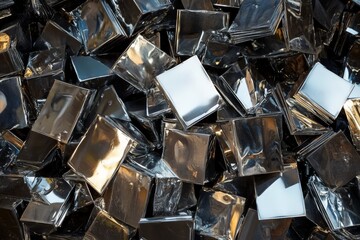 Closeup photo of manufactured steel parts