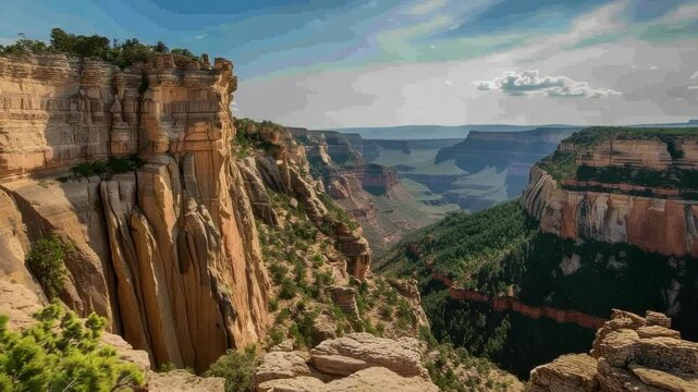 Grand canyon landscape from high vantage point