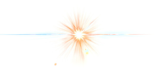 Fototapeta premium Glow isolated white transparent light effect, sun light with lens flare effect. Sun flush, Overlays, light, Sun, sunrays, transitions, lens flare, light leaks and glare in PNG format. PNG sunlight fla
