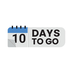 10 Days To Go Countdown Badge Graphic