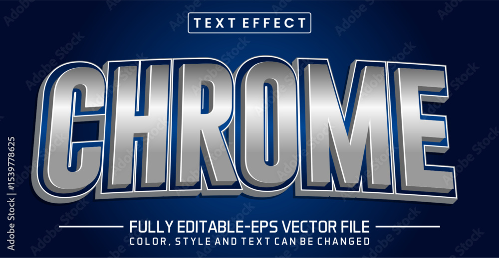 Poster chrome font text effect editable