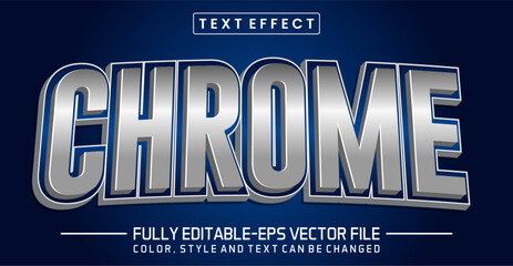 Chrome font Text effect editable