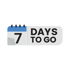 7 Days To Go Countdown Badge Graphic