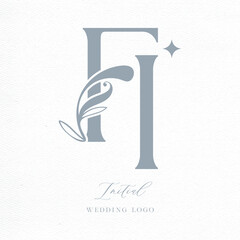FI Initial Wedding Logo Monogram