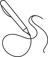 Pen Drawing Line Illustration