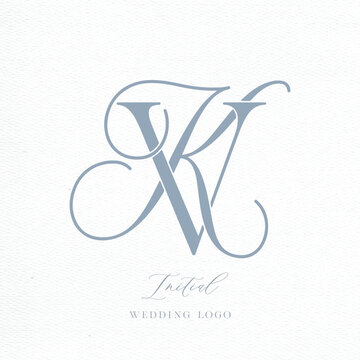 VK Initial Wedding Logo Monogram