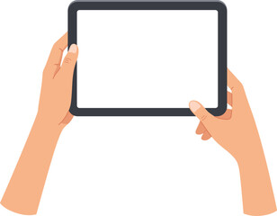 Hand Holding Tablet