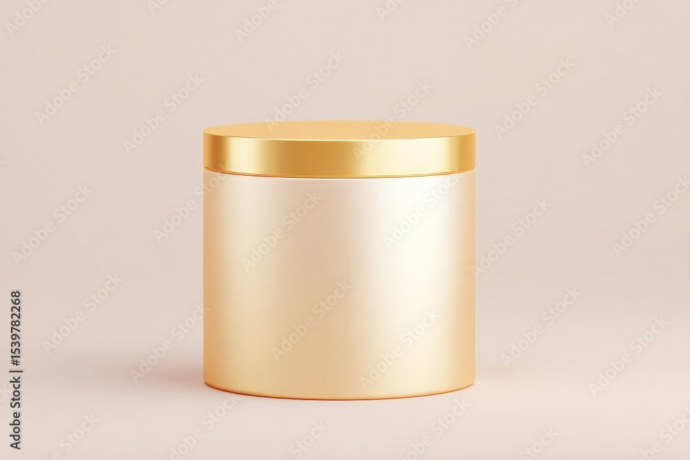 Poster golden empty podium stands against soft neutral background creating minimalistic scene