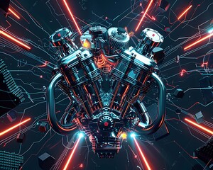Multicolor 6-Cylinder Engine Background with Futuristic Metallic Shine and Vivid Details

High-Resolution Mechanical Engine Wallpaper Featuring a Vibrant 6-Cylinder Design

