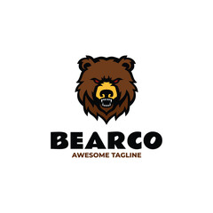 Angry Bear Mascot Logo Design