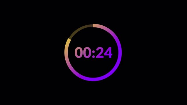 30 seconds countdown timer animation, from 30 to 0 seconds on transparent background. 30 second countdown timer, Countdown video.	