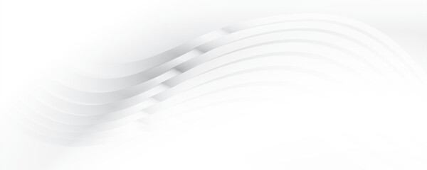 Abstract white and gray color, modern design stripes background with curve lines. Vector illustration.