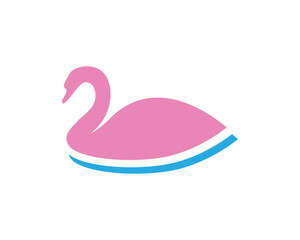 Swan logo and symbols animals template icons