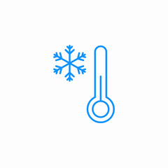 cold temperature icon sign vector