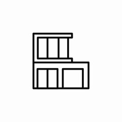 modern building icon sign vector