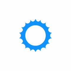 warm sun icon sign vector