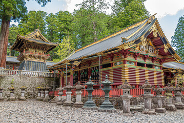 View at the Shinto Temple Sanjinko in Nikko - Japan