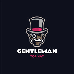 Gentleman Mascot Logo Design 1