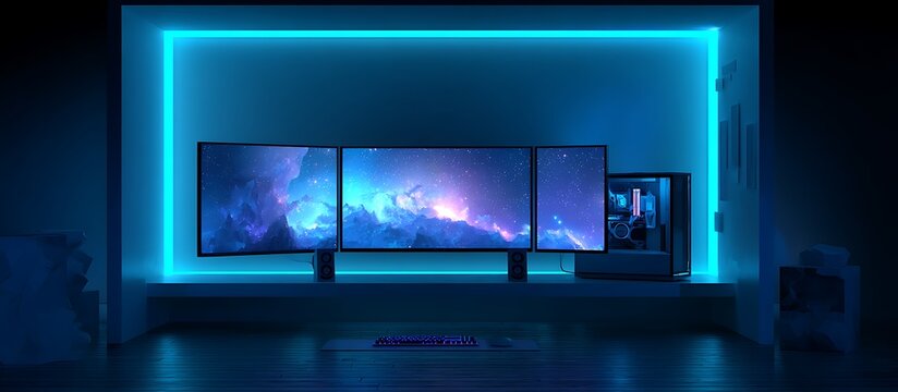 Futuristic Tech-Inspired 4K Wallpaper with Blue Circuit Board Design

Elegant 4K Computer Background Featuring Golden Lines on Matte Black Texture

Space-Themed 4K Wallpaper with Galaxy, Stars, and 