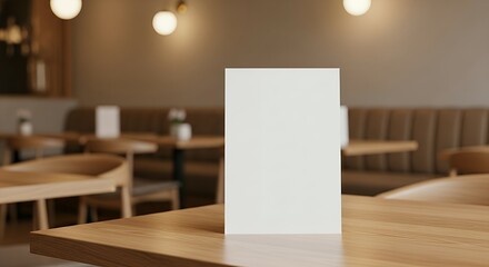Menu Mockup on Table