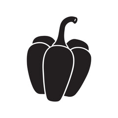 Minimalist Pepper in Bell pepper vegetable sketched 