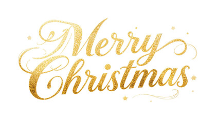 Sparkling Gold Merry Christmas Greeting Festive Holiday Design