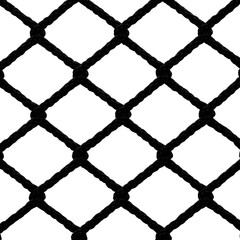 Fototapeta premium A black and white image of a chain link fence