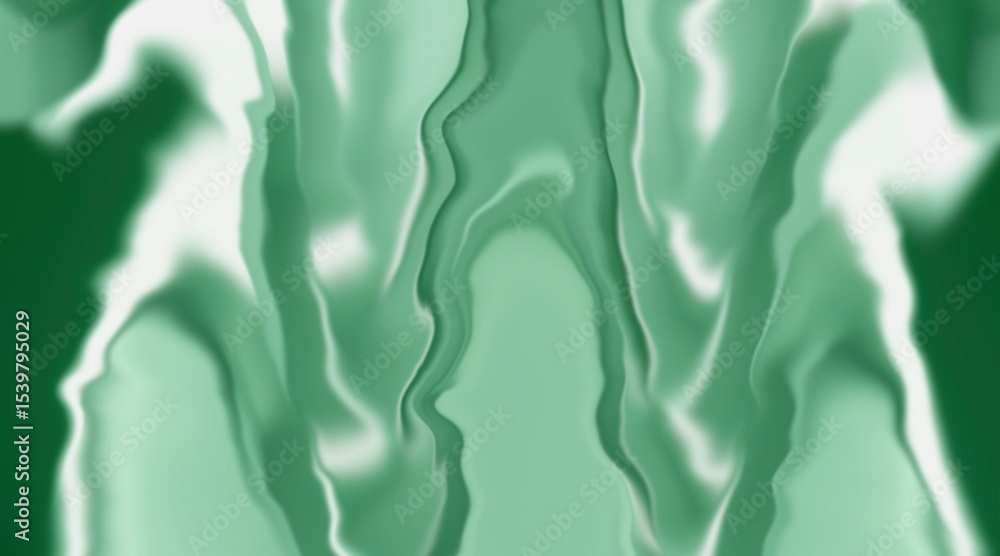 Poster vibrant green abstract waves create a mesmerizing visual experience