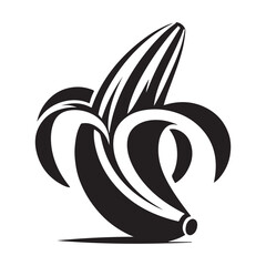 Bananas in Skincare: silhouette vocter illustrator of a banana.