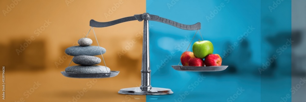 Poster Exploring the Balance Between Physical Health and Mental Well-Being Through a Detailed Side-By-Side Chart Highlighting Essential Factors and Aspects